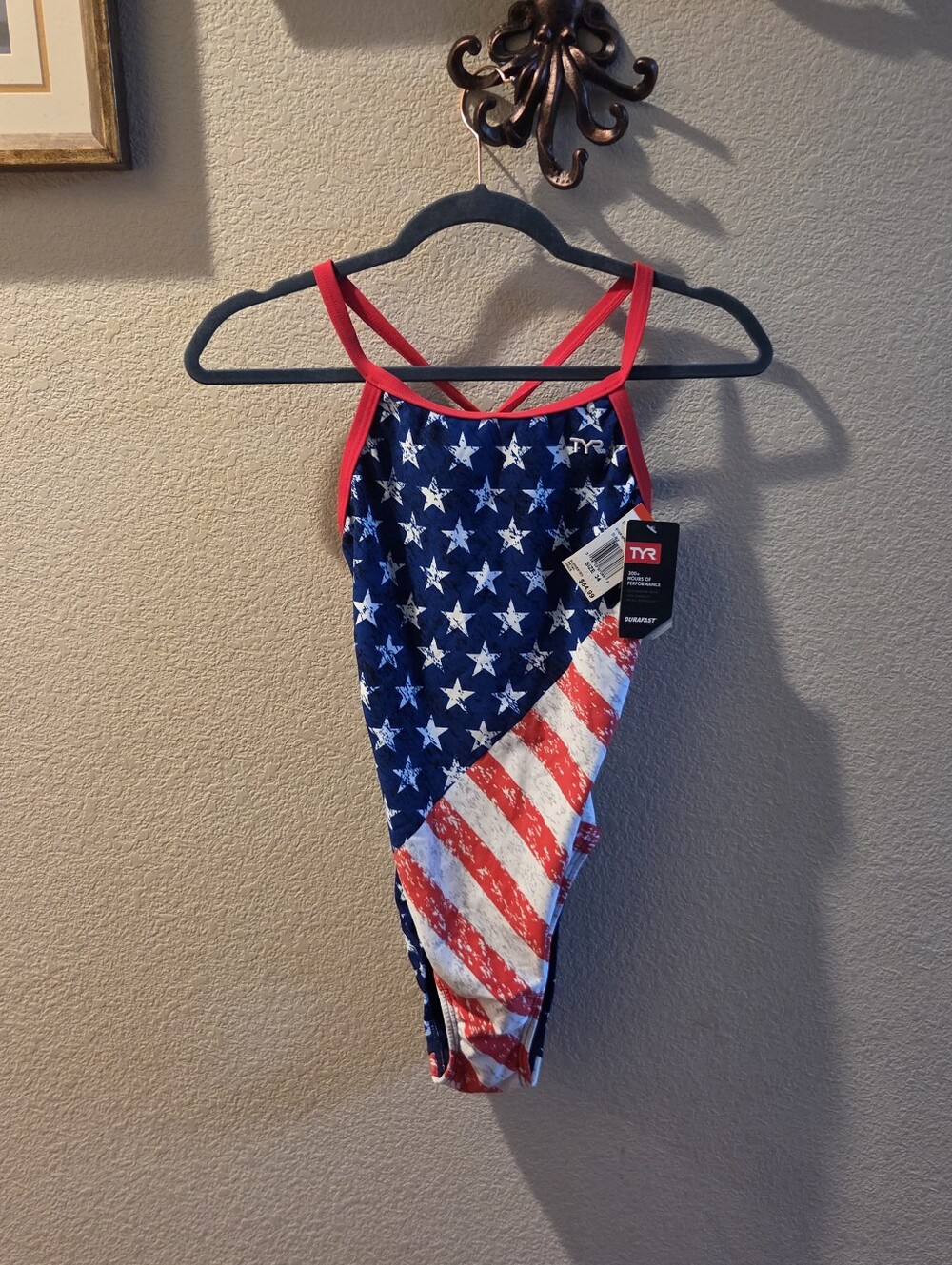 TYR, Womens Size 34, Americana Stars & Stripes One-Piece Swimsuit